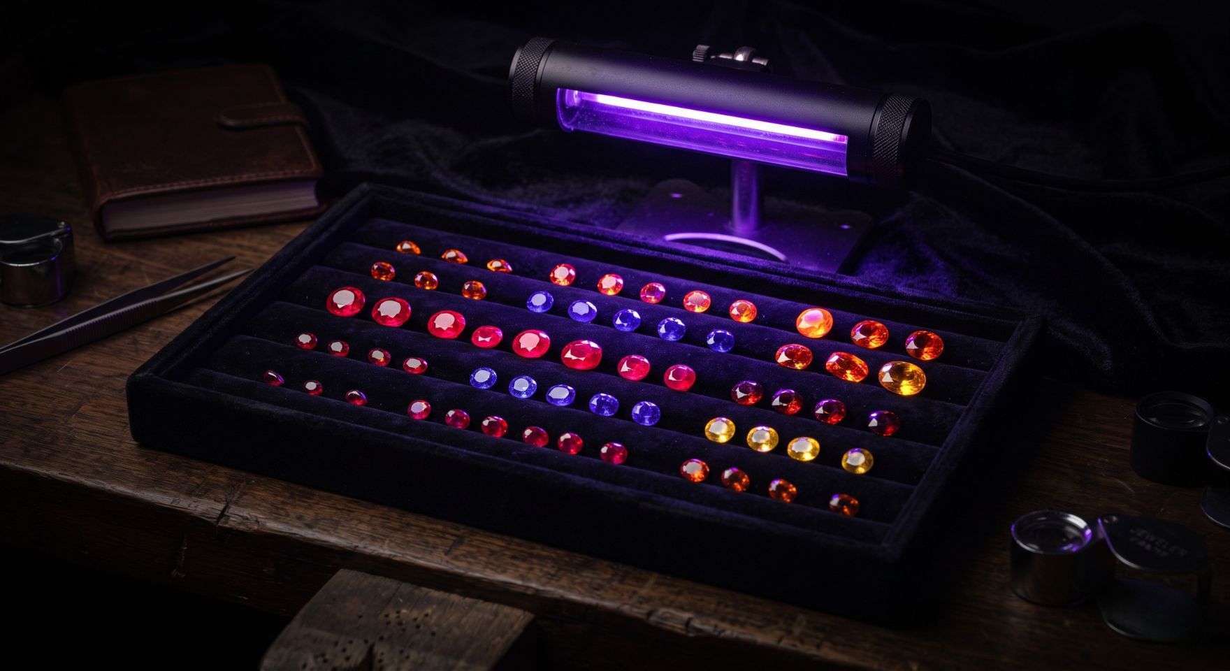 UV lamp fluorescence testing gemstones shortwave longwave